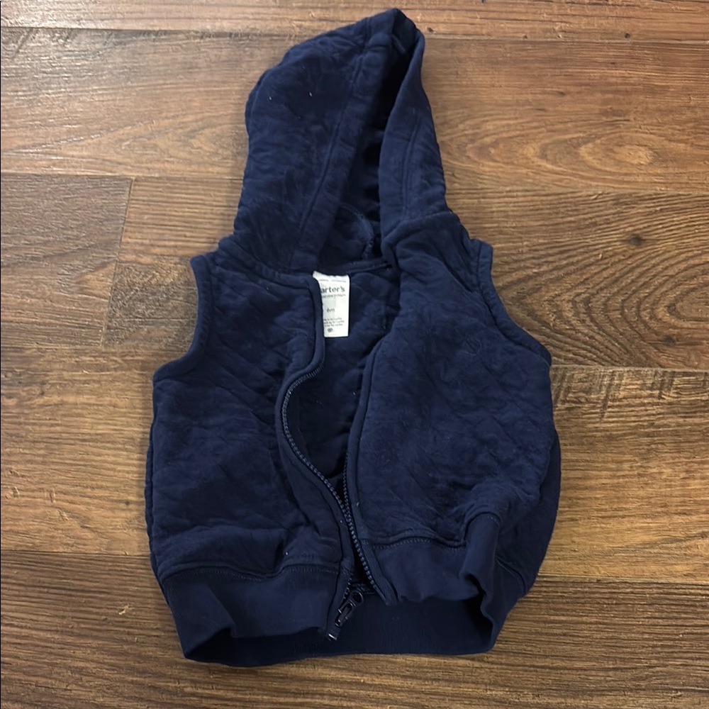 Carter's Navy Quilted Hooded Vest
